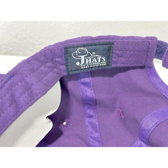 Jhats Women's Baseball Cap Rock City Flowers Purple Hook and Loop Adjustable Hat - Picture 8 of 10